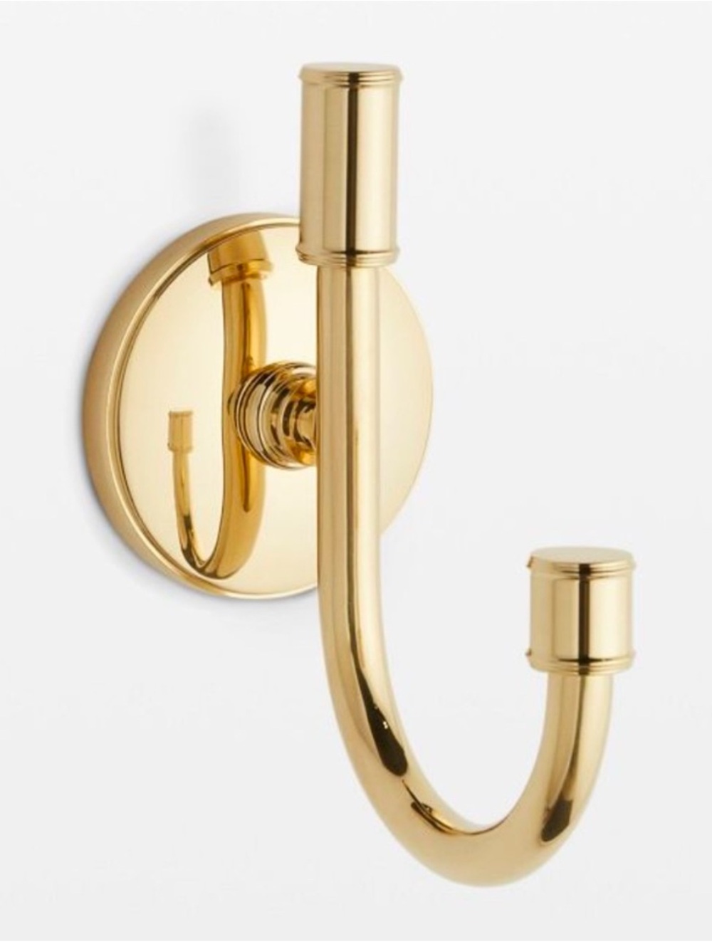 Rejuvenation Ladd Single Hook 4-1/2” Unlacquered Brass #1